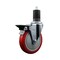 Service Caster 5'' Red Poly Swivel 1-5/8'' Expanding Stem Caster with Brake SCC-EX20S514-PPUB-RED-PLB-158 - alternate 1
